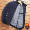 Men's Thick Velvet Winter Jacket - Loose Fit, Warm Cotton Coat for Middle-Aged & Elderly