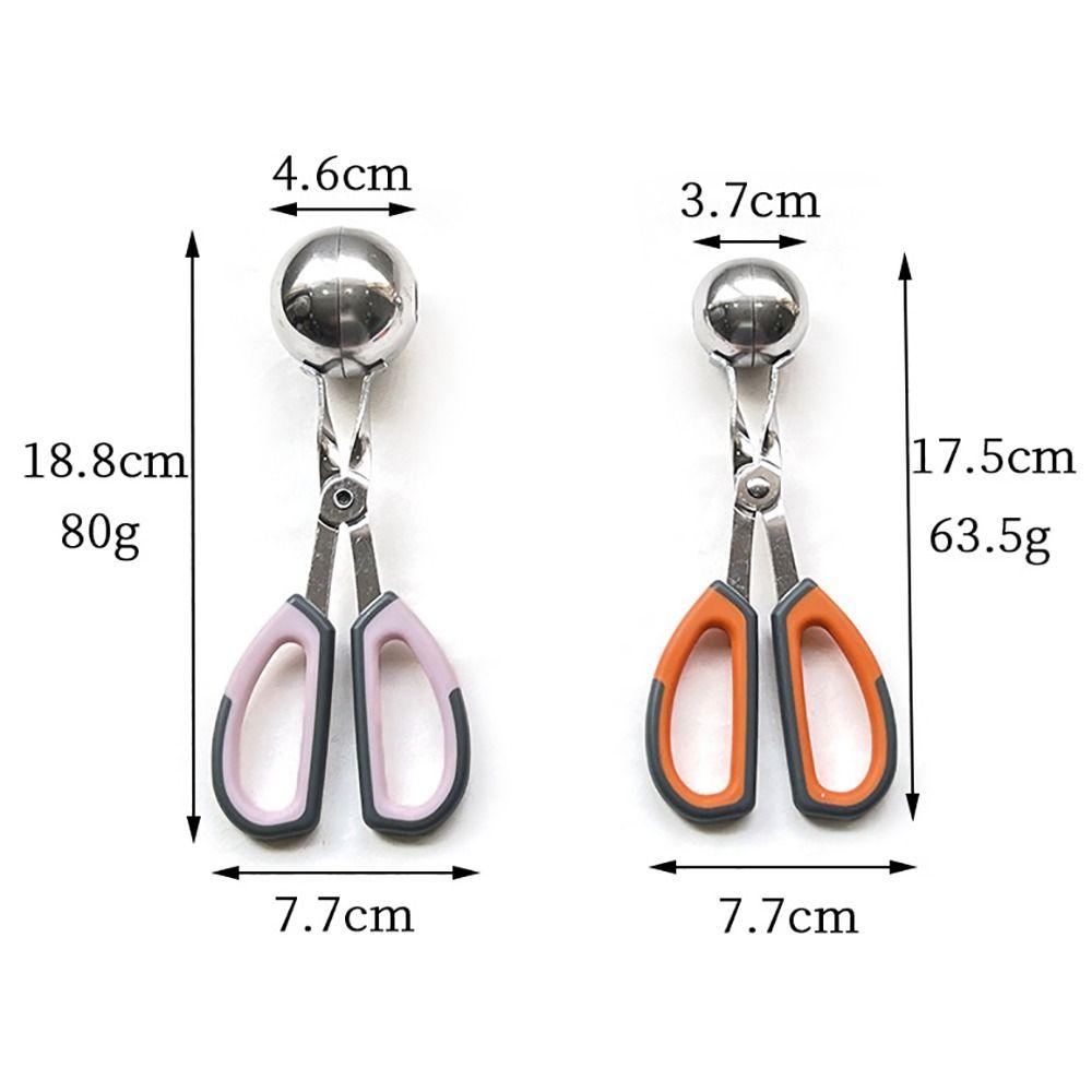 Stainless Steel Meatball Spoon Anti-Slip Handles Non-Stick Surface Meat Ballers Versatile Rice Ball Clip Food Preparation