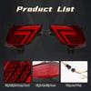 LED Rear Bumper Reflector Lights For Mazda CX5 CX-5 2013 2014 2015 2016 Driving Auto Brake Warning Dynamic Turn Signal Lamps 12V