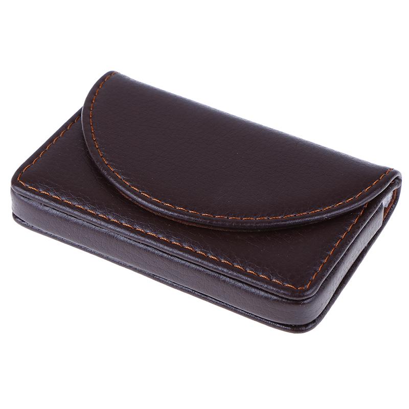 Pocket Leather Name Business Card Id Card Credit Card Holder Case Wallet W/Box