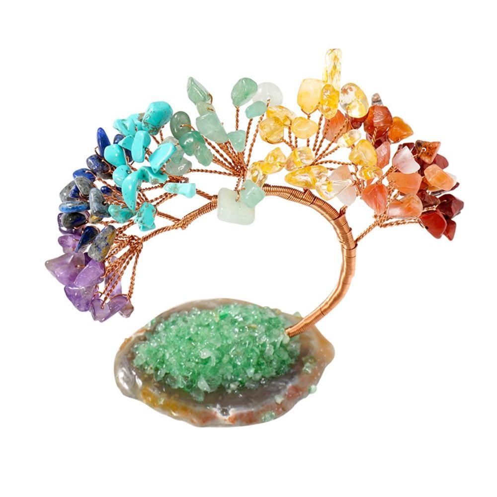 Crystal Craft Mini Tree Model Handicrafts Crystal Wishing Tree Ornaments  Feng Shui Ornaments