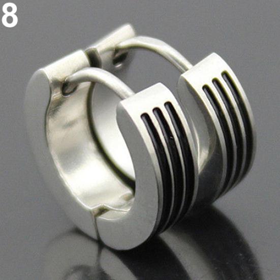 Smart Punk Gothic rustfritt stål Hoop Stud øredobber smykker