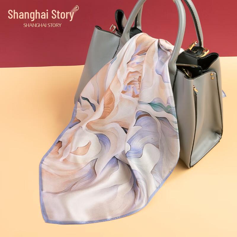 Shanghai Story 100% Mulberry Silk Square Scarf