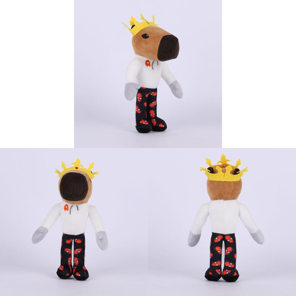 Aquisiblox Capybara Crown Plush Toy Stuffed Animal Doll Decoration Gift 28cm