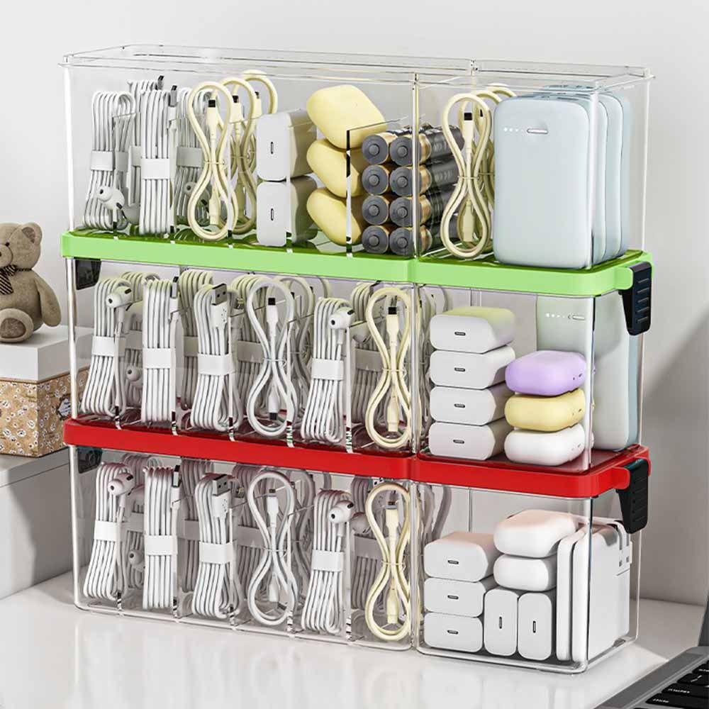 Dustproof Card Cable Organizer Box Durable Charger Wire Organizer  Tech Accessories Storage