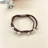 Elegant Pearl Hair Tie - Versatile Solid Color Elastic Band for Women