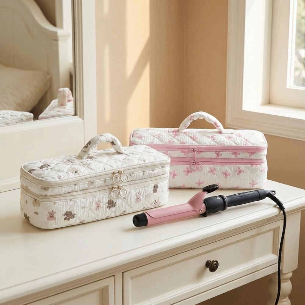 Large Capacity Double Layer Hair Dryer Bag Dust-proof Curling Iron Storage Bag Travel