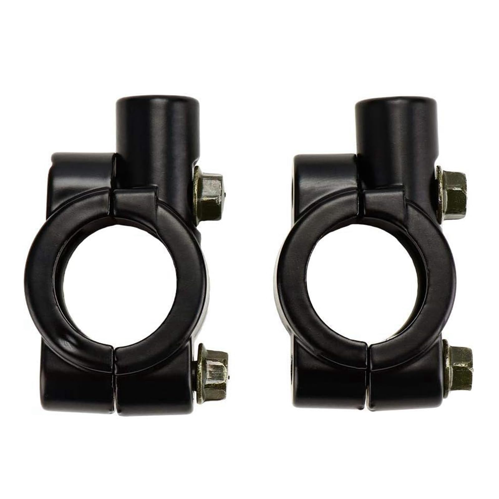 

Motorcycle Mirror Holder 22mm Handlebar Mount 8mm Positive Screw Universal Adapter Set of 2 (Black)
