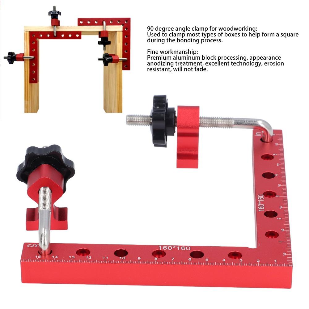 2pcs Aluminum Alloy 90 Degree Corner Clamp Woodworking Positioning Square For Woodworking Carpenter