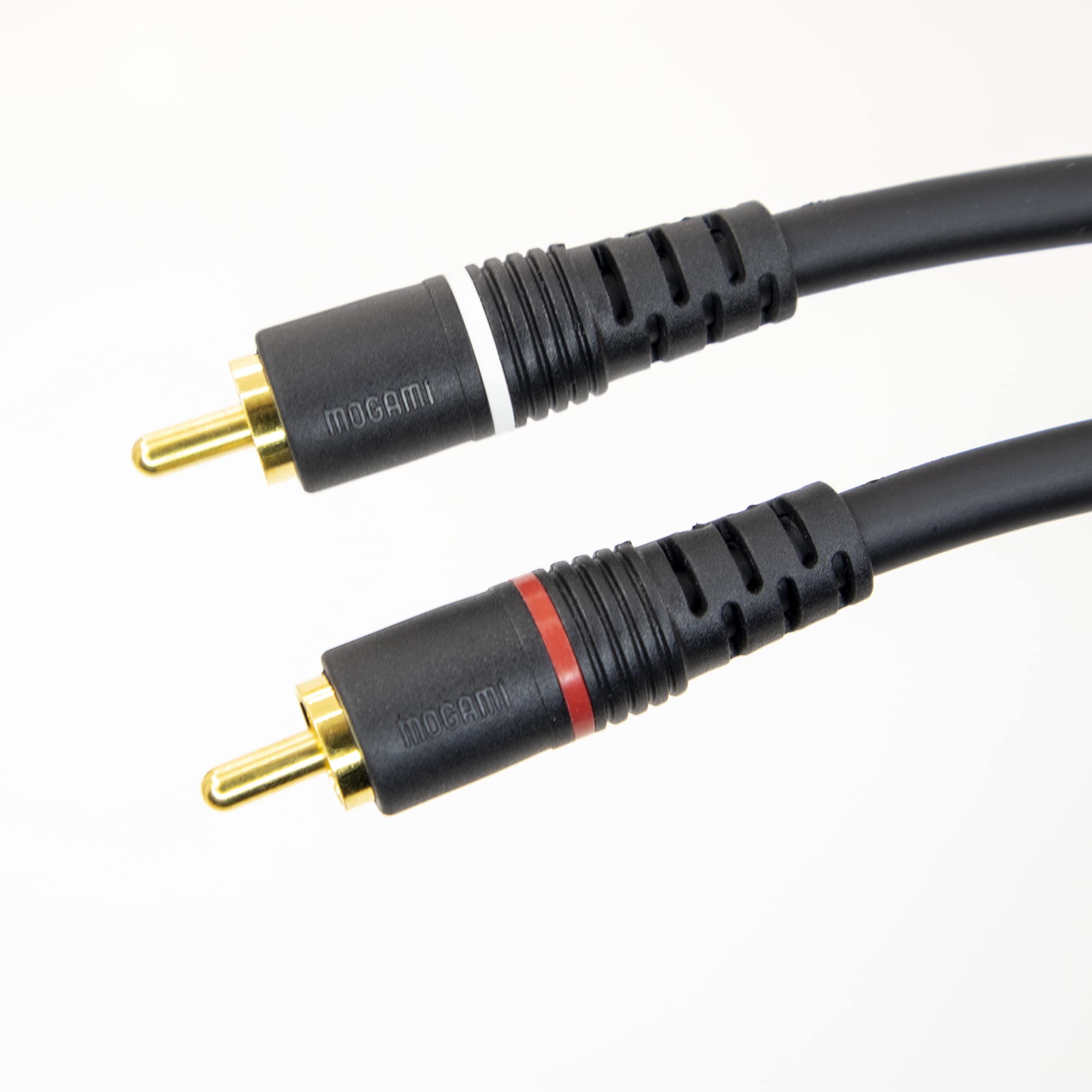 

RCA High-Grade Audio Cable, 2-Pack, 0.5m, Made by Mogami Electric Wire, MOGAMI 2534, Made in Japan, Includes Wooden Storage Box