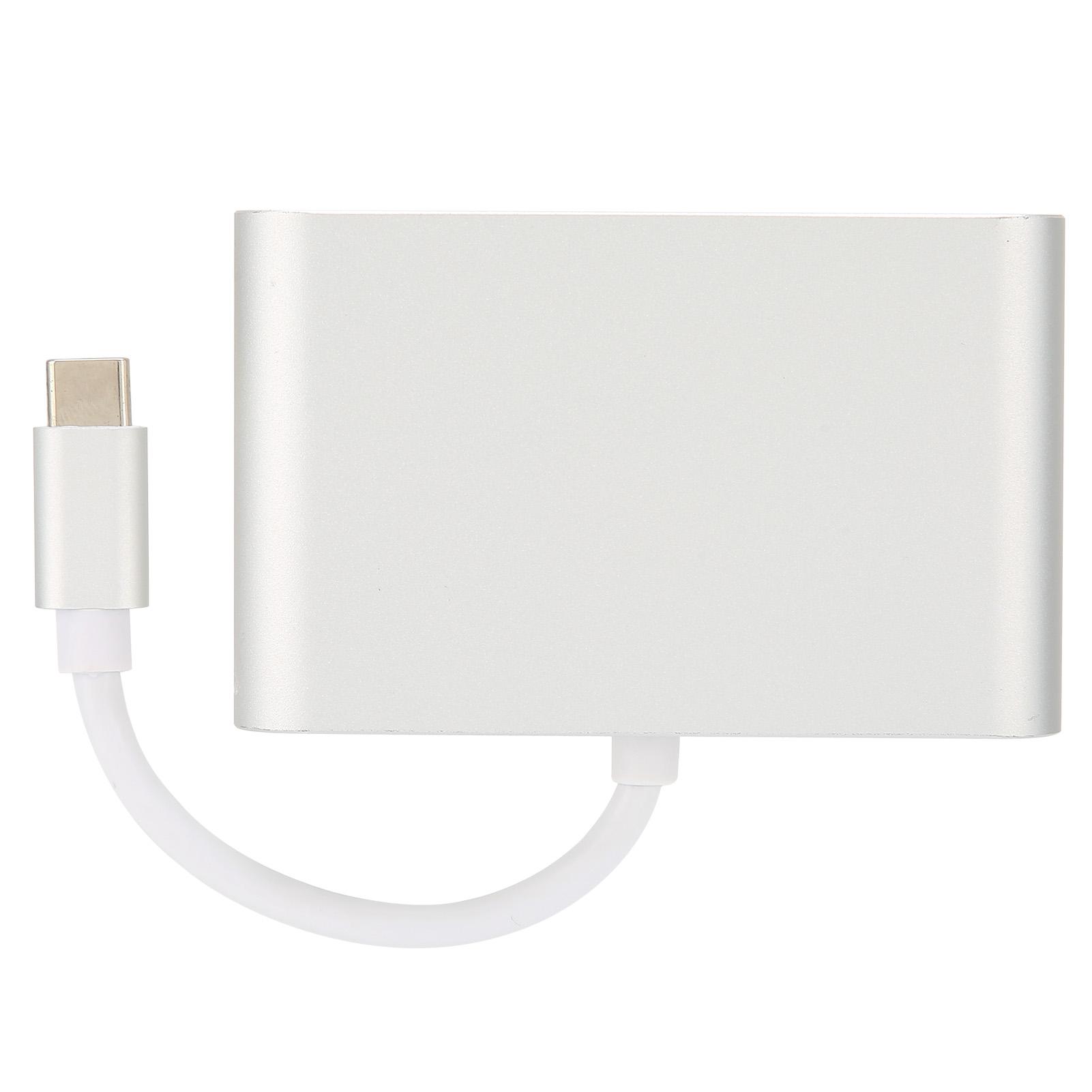 

Адаптер-хаб Type C на VGA+USB3.0+PD из алюминиевого сплава 3 в 1 для мыши, клавиатуры, U-диска