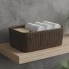 Durable Woven Storage Basket Rectangular Sundries Organization Box Picnic Basket  Living Room