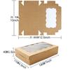 10/20pcs Gift Packaging Kraft Paper Box Transparent Open Window Desserts Box New Pastry Box  Wedding
