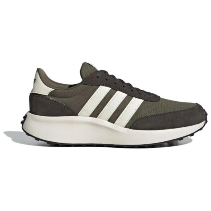 adidas RUN 70s Anti-Slip Wear-Resistant Low-Top Casual Running Shoes Men's Olive Green Sneakers ID1289