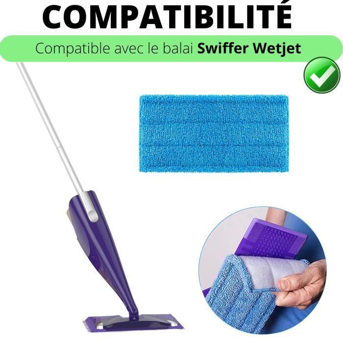 Lingette pour Swiffer Wetjet serpillère lavable réutilisable [Lot 4] Phonillico®
