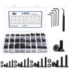 1200Pcs Cross Pan Head Self-tapping Small Screw Set M1-M1.7PA Electronic Watch Glasses Self-tapping Screws