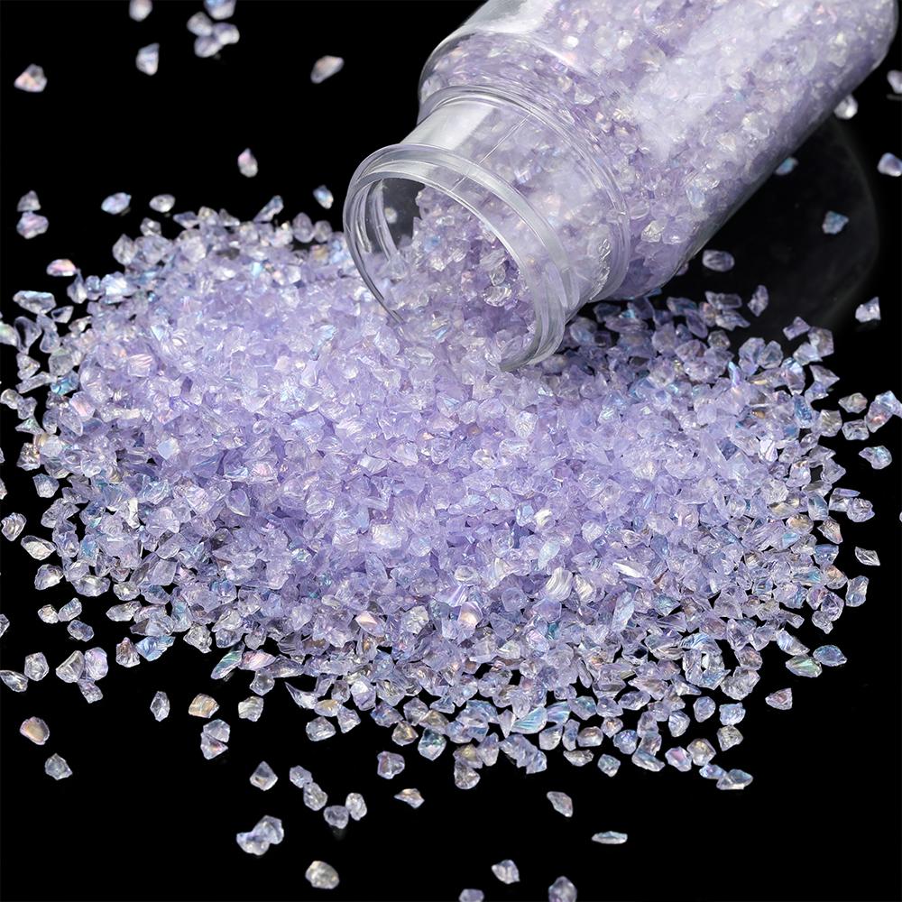 30g/Bottle Glass Crushed Stone Irregular Crystal Gravel Filling For DIY Epoxy Resin Mold Filler Craft Decorative Nail Art Filler