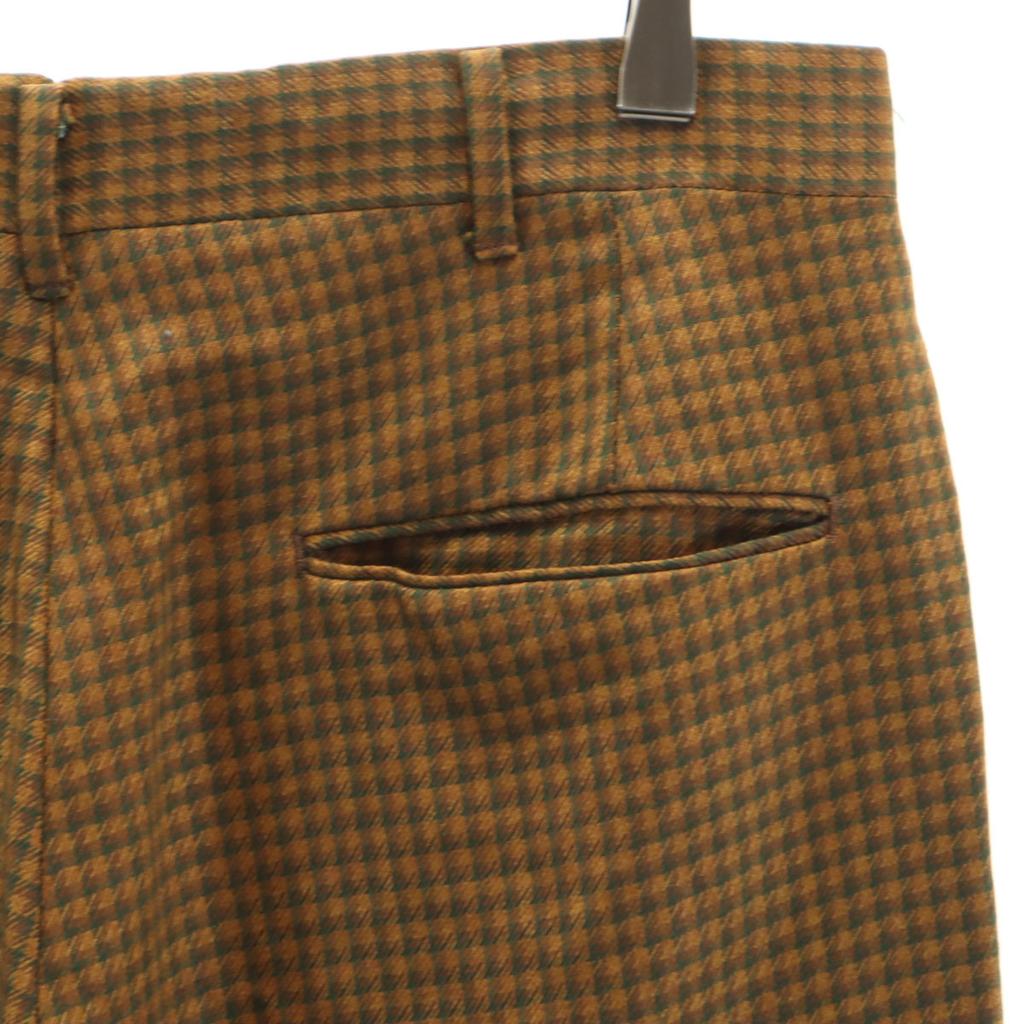super crease durably pressed 70s 80s Vintage Rocket Talon Check Pattern Long pants Men's Used