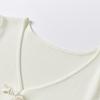 Women's Flower Knot V-Neck Knitted Short Sleeve Top