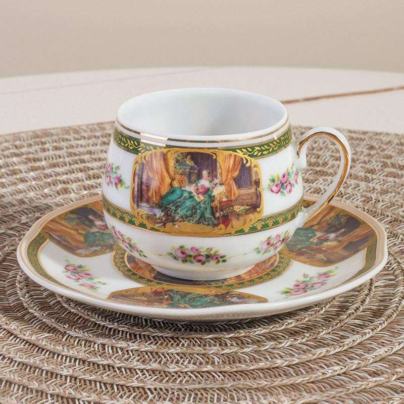 Ceramic Home Bone Porcelain High Temperature Resistant Coffee Cup and Dish