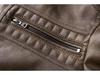 Men's PU Leather Hooded Jacket - European & American Style, Autumn/Winter Motorcycle Design