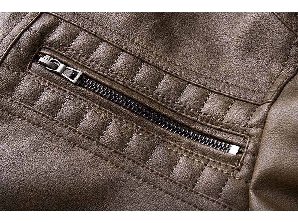 Men's PU Leather Hooded Jacket - European & American Style, Autumn/Winter Motorcycle Design