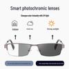 Photochromic Multifocal Anti-Blue Light Reading Glasses for Men & Women - Metal Frame, Business Use, High Definition