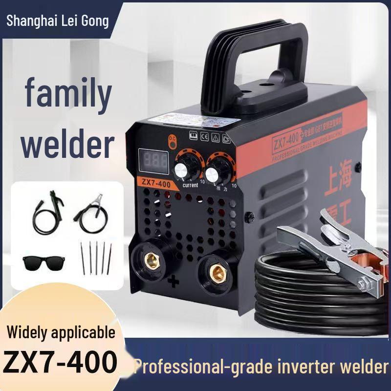 Dual Voltage 220V Portable Electric Welder - High Power, Pure Copper, 400A Manual Set