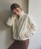 Iteoneolmomeonteu Soft Terry Half Zip Sweatshirt_Cream