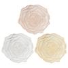 PVC Placemat Heat-Resistant Reusable Table Mat Hollow Rose Shape Insulation Pad for Dining Table Decoration