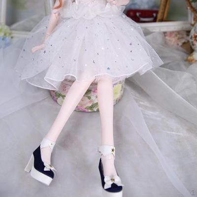 Fashion Mini Bowknot High Heel Shoes For 1/3 BJD SD Dollfie Doll Party Clothes Accessories