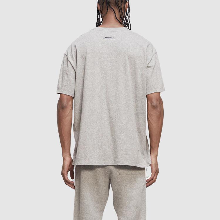 Fear of God Essentials T-Shirt Heather Oatmeal Unisex Tops Grey 0125-25050-0229-260