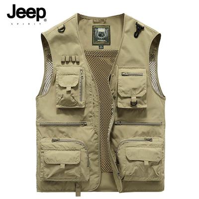 JEEP SPIRIT Herren Weste mit mehreren Taschen für Outdoor