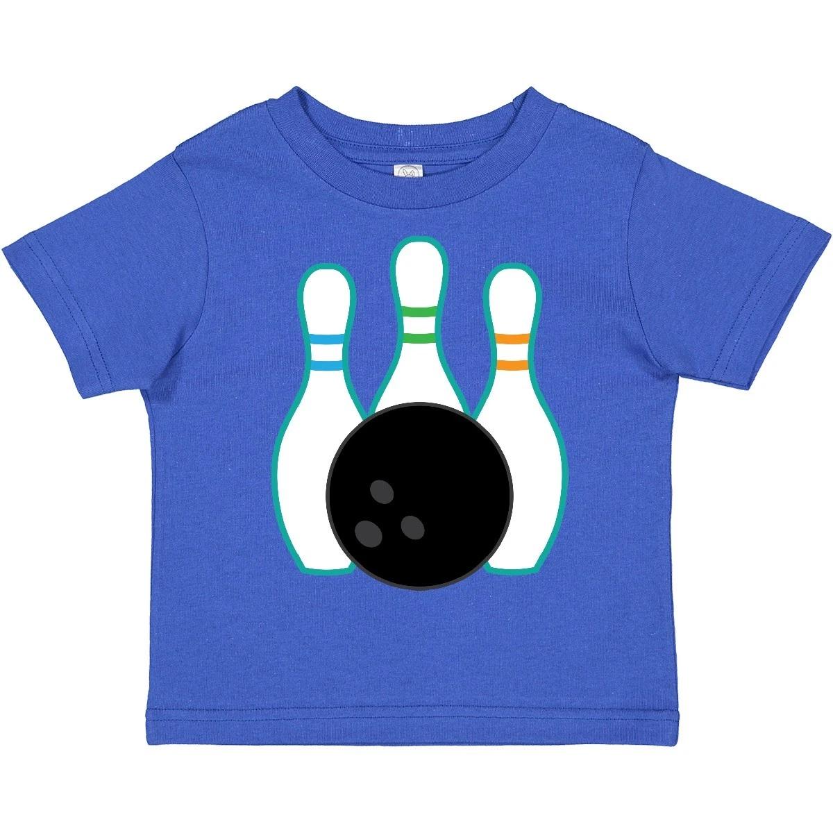 Inktastic Bowling Team Bowler Toddler kids boys T-Shirt Pins Ball Bowl Sports Hobbies Kid 140