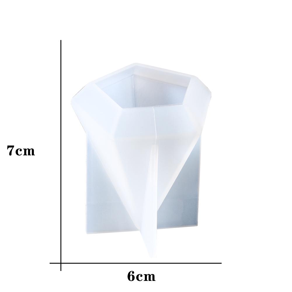 Diamond Shape Handmade Candle Mold Cone Clear Silicone Candle Mold Scented Candle Mould For Diy Making Handmade UV Epoxy Crystal