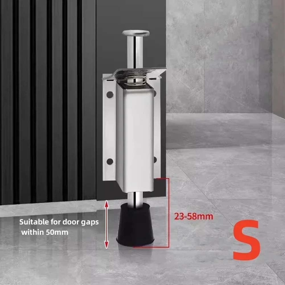 Stainles Steel Foot Pedal Door Stopper Foot Pedal Door Top Stopper Holder Floor Limiter With Rubber Door Support Swing Stopper