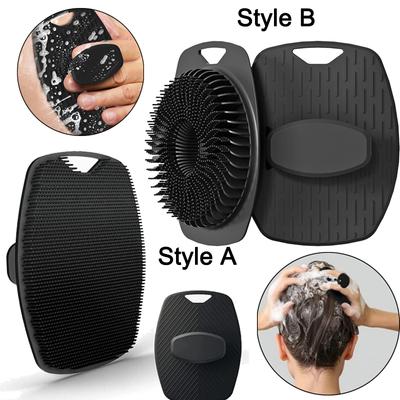 Silicone Body Scrubber Bath Wash Brush Exfoliating Body Brush Shower Face Scrubber Handle Wet Dry Brushing For Man Women-2 Style