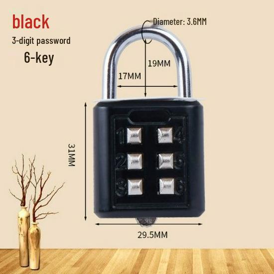 

Small Waterproof Combination Padlock for Gym, Outdoor, Dorm, Cabinet, Door, Suitcase, and Anti-theft Use