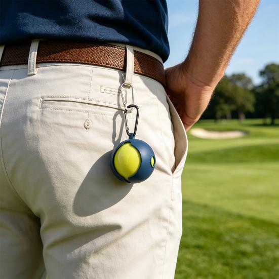 Yousheng Silicone Golf Ball Cover with Carabiner, Portable Standard Golf Ball Holder, Golf Ball Carrier Protective Sleeve, Golf Accessories, Gift for