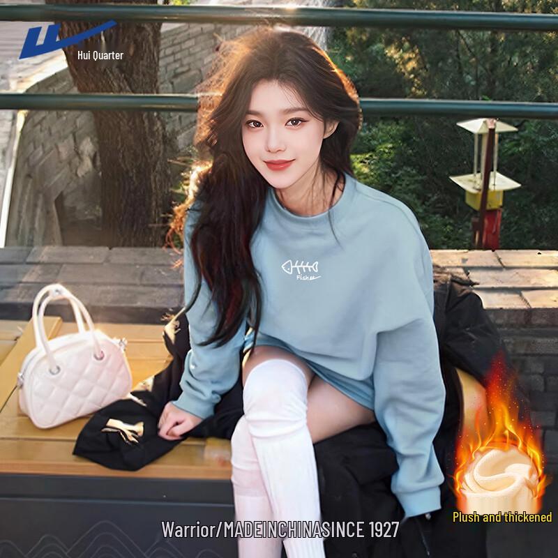 Warrior Women s Thickened Fleece Crewneck Sweatshirt S