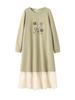 Winter New Plus Size Women's Dress: Faux Two-Piece Fleece-Lined Patchwork Design (Fits 130-350 jin)