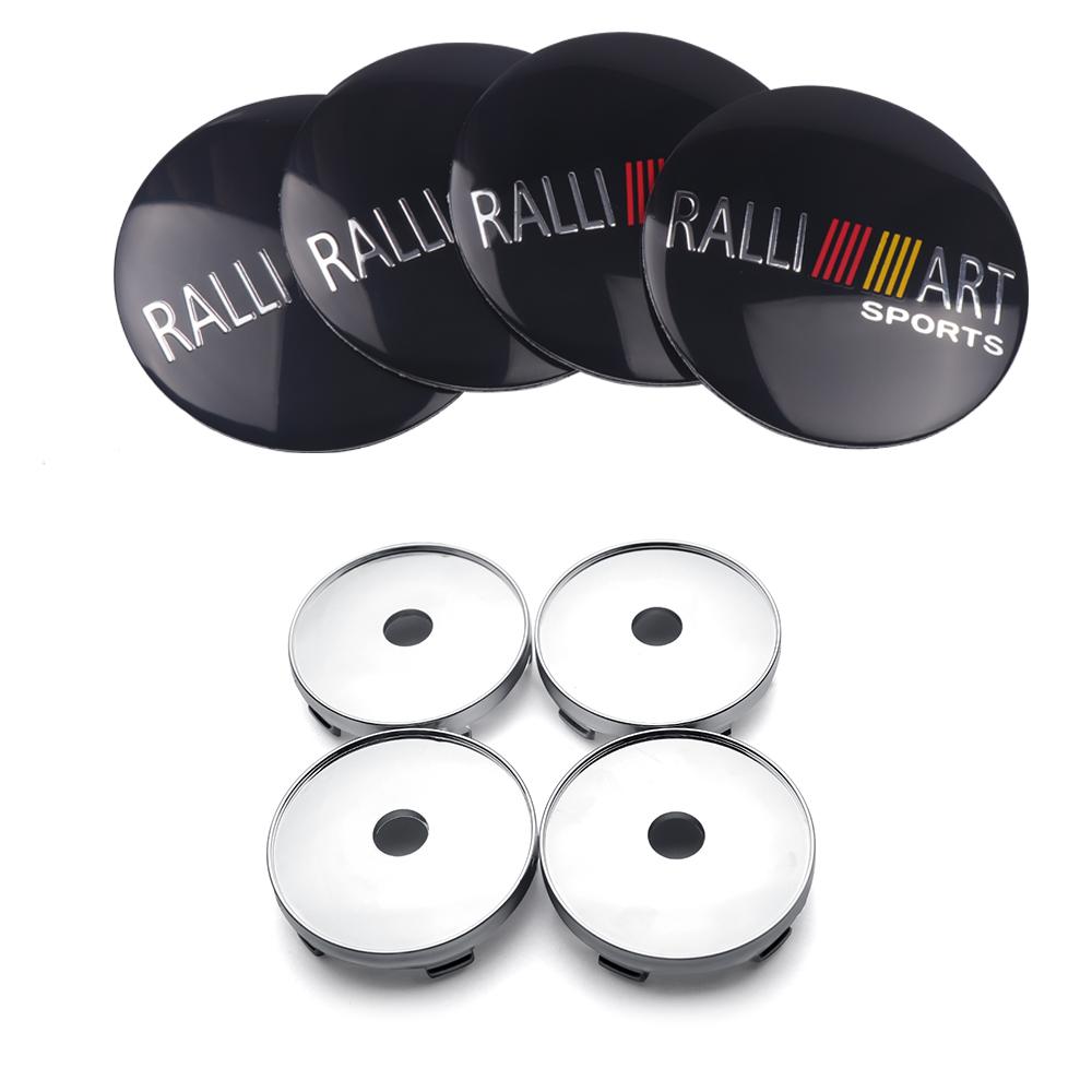 4PCS 56/60mm Car Styling Wheel Center Hub Caps Rim Cover Badge Emblem Sticker For Mitsubishi Lancer Asx Outlander 3 L200 Pajero
