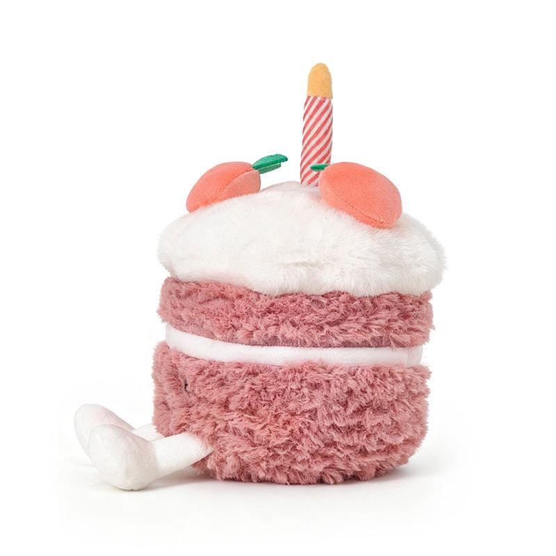 JC Cute Peach Birthday Cake Plush Doll Cushion - Perfect Girlfriend Gift