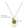 DIEYURO 316L Stainless Steel Fruit Lemon Rhine stone Pendant Necklace For Women New Trend Clavicle Chain Jewelry Glamorous Gift