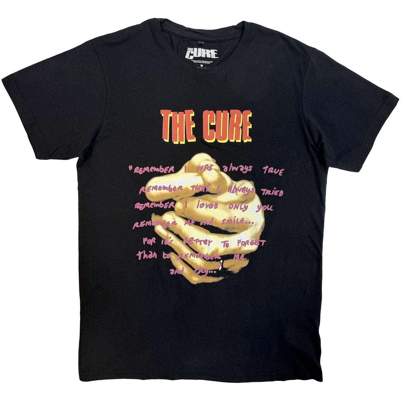 The Cure - Praying Hands Treasure Lyric - Black Carbon t-shirt XL