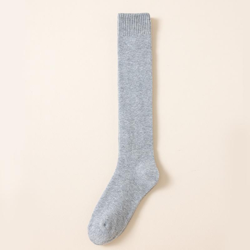Autumn And Winter Calf Socks Women'S Fleece Thickened Terry Warm Stockings Children'S Medium Tube Socks Tide High Tube Cotton Socks