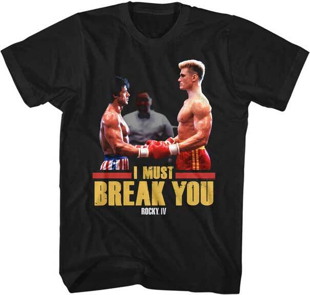 Rocky Balboa T-Shirt New Black Official Rocky IV Break You Ivan Drago SM5XL Unisex T-Shirt XXXL