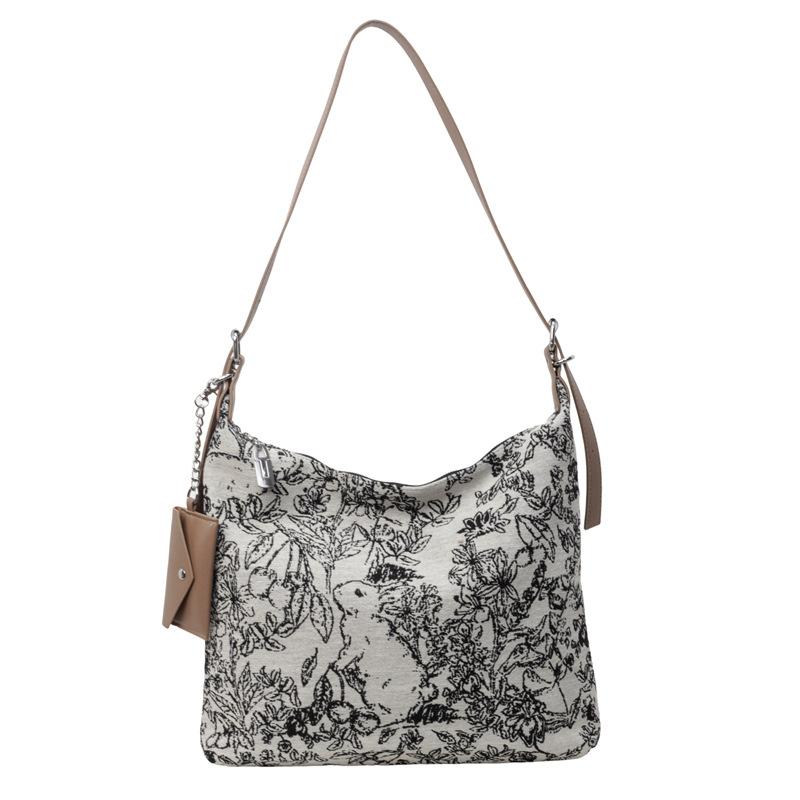 

New bag women s large-capacity new trendy fashion popular canvas shoulder bag crossbody bucket bag хаки