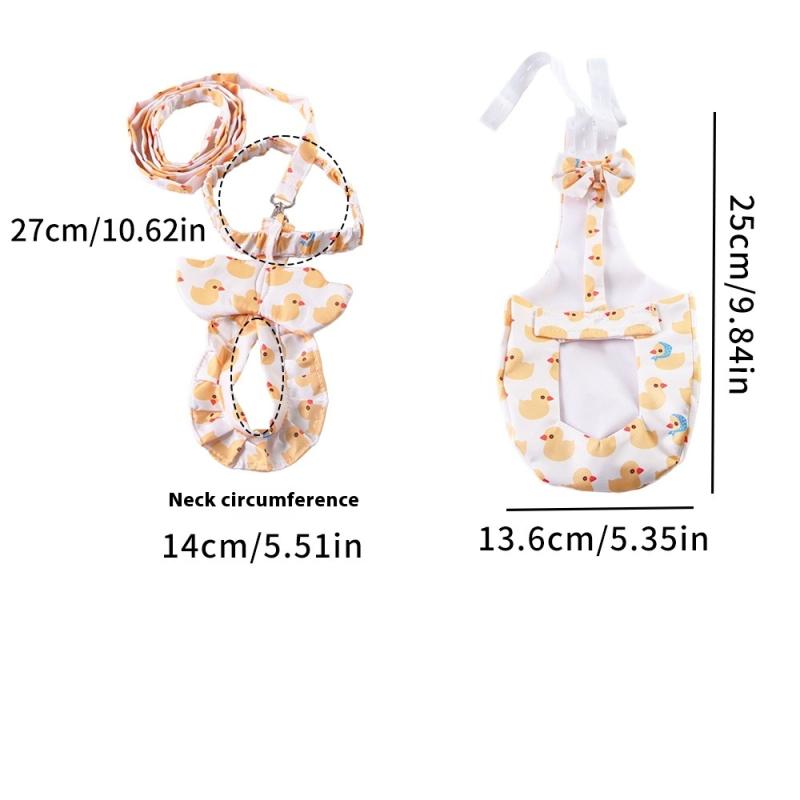 Cute Cartoon Adjustable Pet Goose Chicken Duck Diapers Kawaii Traction Chest Strap Rope Goose Breast Strap Outdoor Pet Supplies
