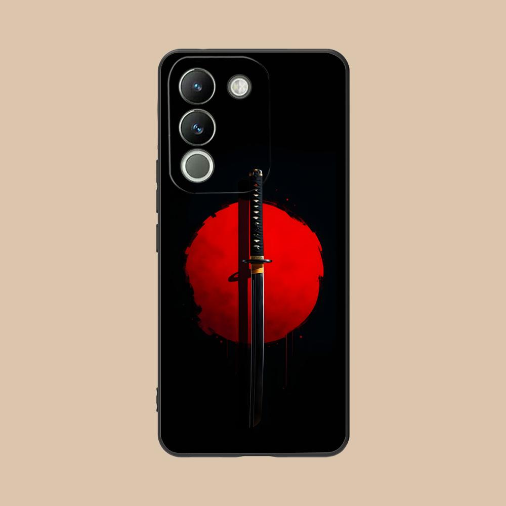 

Katana Samurai Ronin Sakura Phone Case for VIVO V60 V50 V40 V30 V29 V27 V25 V23 Pro Lite 5G Colorful Printing Cover Pretty Cover vivo V23e
